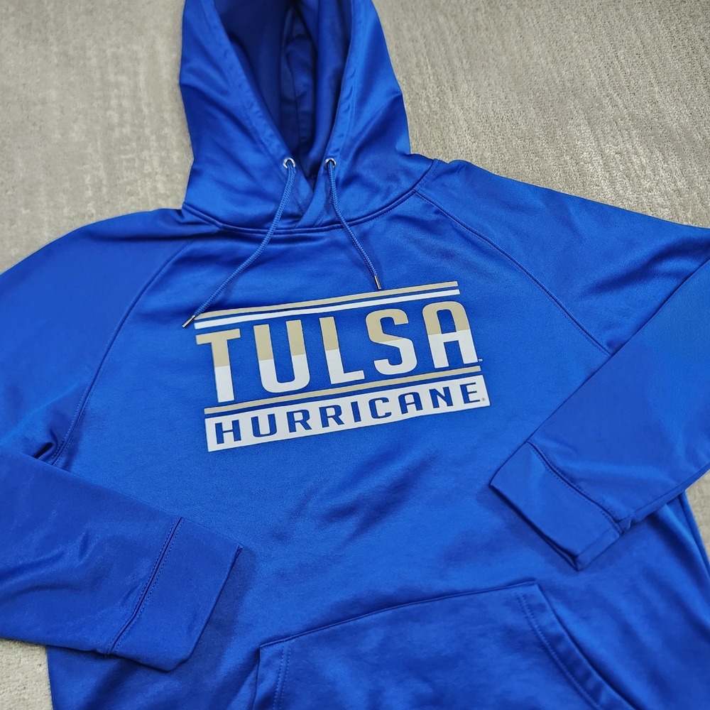 Tulsa Golden Hurricane Hoodie Men XL Blue Heavy Fleece NCAA College‎